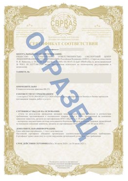 Образец Сертификат СТО 01.064.00220722.2-2020 Екатеринбург Сертификат СТО 01.064.00220722.2-2020 